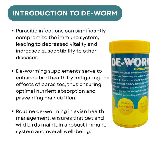 TUNAI SF+ De-Worming Food for Birds | Health Supplements | Original from Store | 100g, All Life Stages, powder