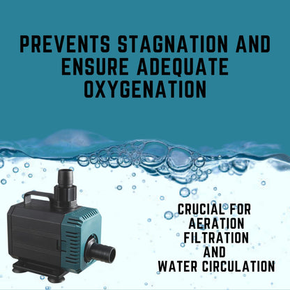 S0B0 WP-4200 Submersible Water Pump for Aquarium Fish Tank | Energy Saving & Environmental Friendly | for Marine and Fresh Water Aquariums | Power: 55W | F.Max: 3000L/H | Original from Tunai Store