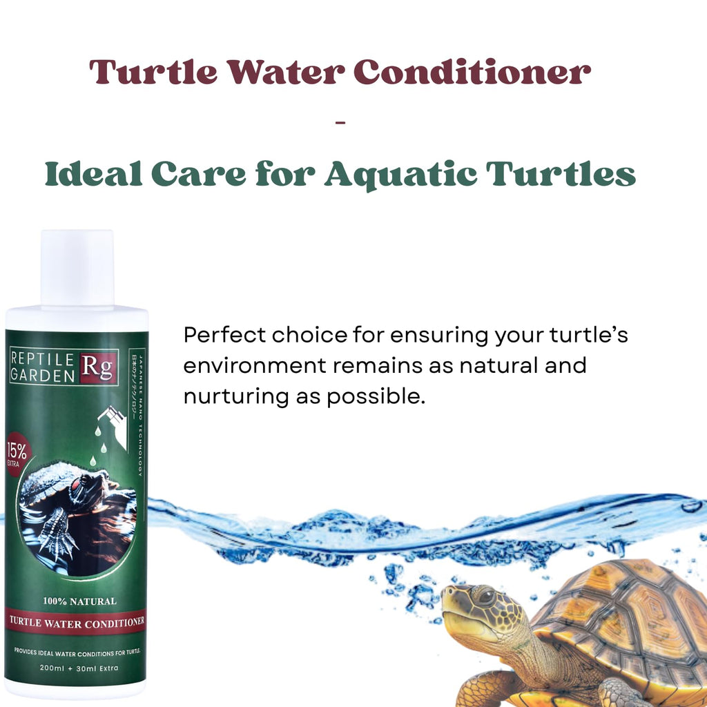 Reptile Garden Turtle Water Conditioner | Ideal Care for Aquatic Turtles | Supports Overall Health and Vitality (200 ml + 30 ml)