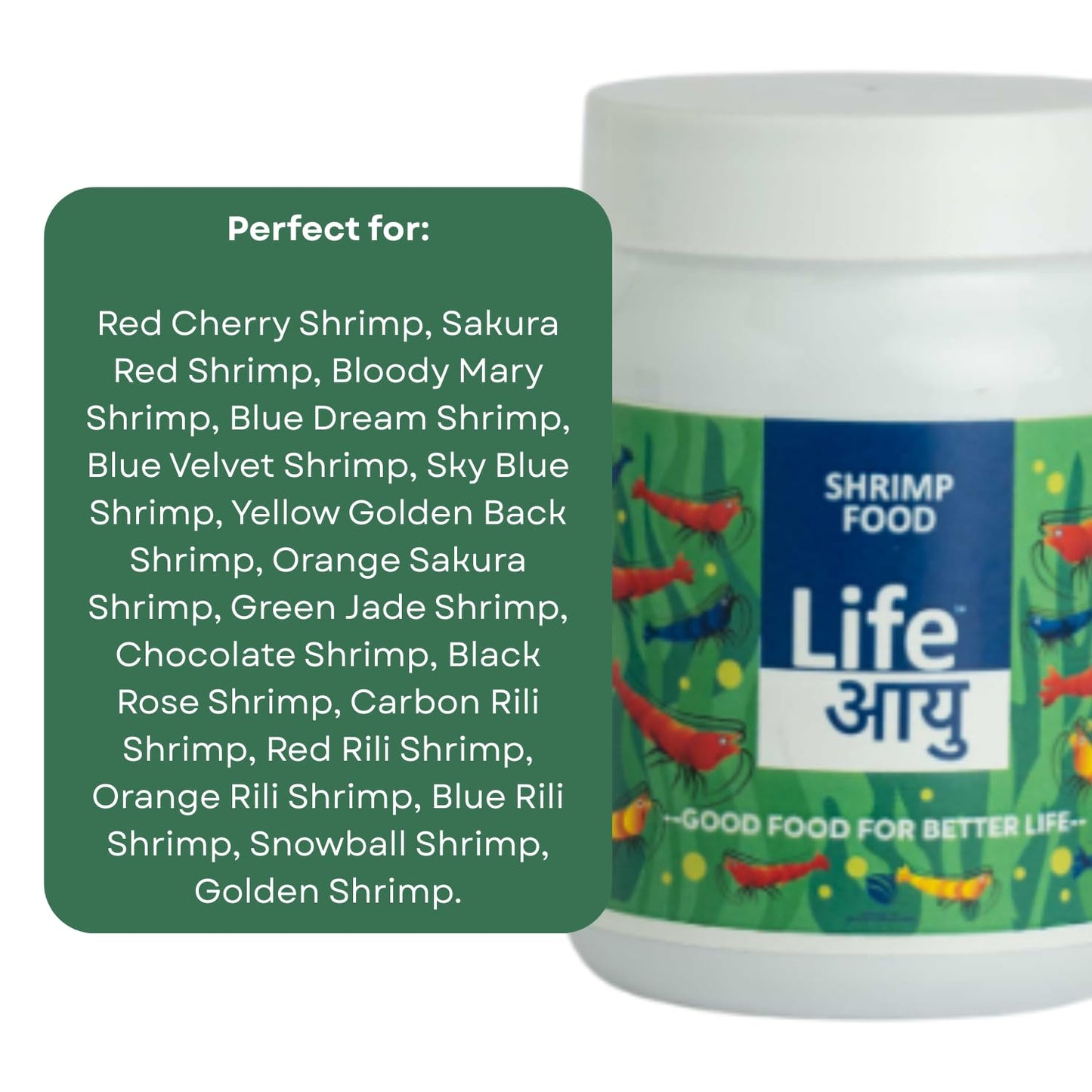 Life AAYU Shrimp Regular Food | Ayurvedic Soft Pellets | Boosts Breeding, Molting & Immunity | (30 GMS, Regular)