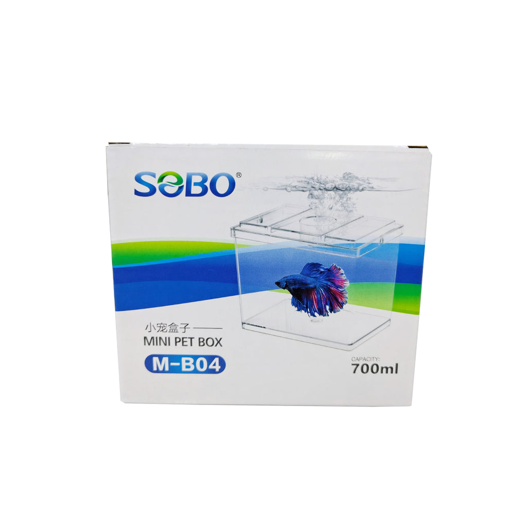 SOBO M-B04 Mini Pet Box-700ML | Betta Fish Tank | Suitable only for Small Fishes