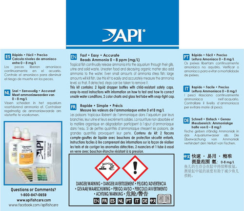 API Ammonia Test Kit for Aquarium, 1 Piece