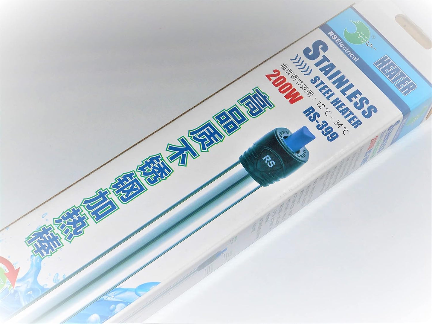 Rs Electrical Aquarium Steel Heater(200 Watt)With Auto On/Off Thermostat 3 To 4 Ft Tank Imported Submersible Aquarium Immersion High Stainless Steel Heater