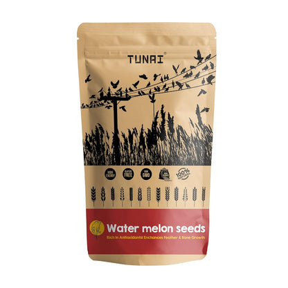 Tunai Water Melon Seeds Bird Food |450g|Bird Feed for Caique Parrots, Cockateils, Small Conures, Quaker Parrot, Amazons, Cockatoos, Macaws, Grey Parrot
