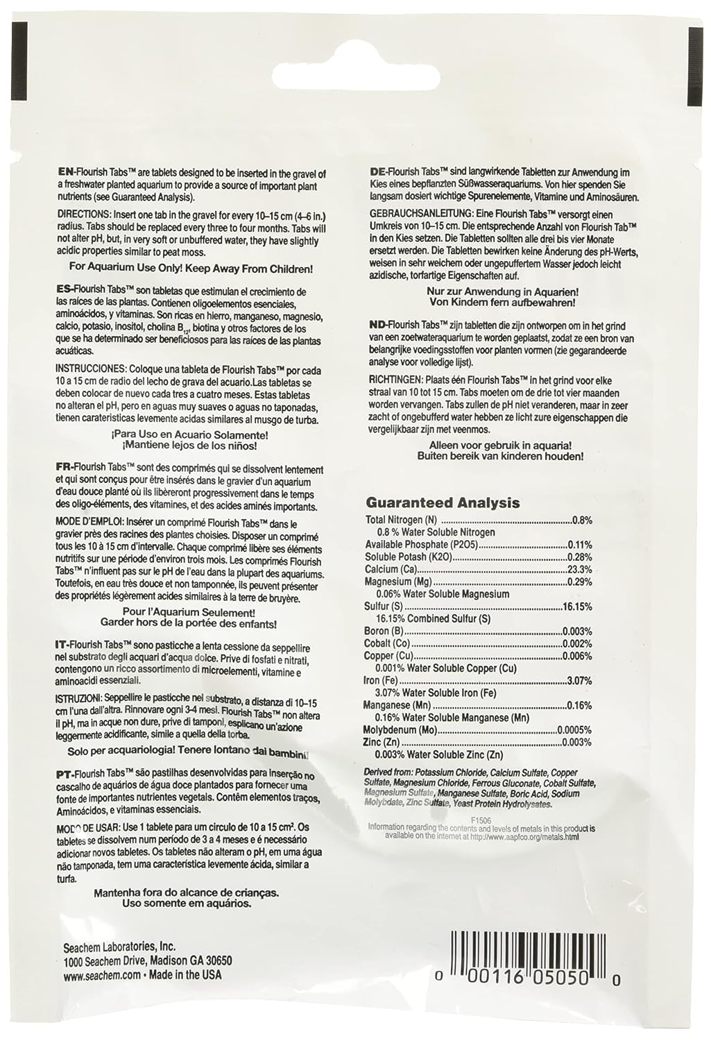 Seachem Flourish Tabs Supplement, 10 Tabs