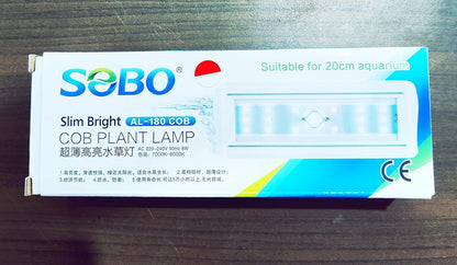 SOBO AL-180 COB Slim Bright Light for Planted Aquarium (Suitable for 20-30CM Aquarium Fish Tanks) | 8Watts Pack of 1