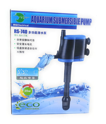 JAINSONS PET PRODUCTS RS Electrical RS-730 Aquarium Submersible Pump | 25W Powerhead | 1500L/H Flow | Filter & Oxygen Pump for Fresh & Saltwater Tanks (MEDIUM)