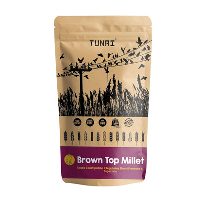 Tunai Brown Top Millets Bird Feed | 450g | Perfect Energy Booster Bird Food for Canaries, Finches, Budgies, Conures, Cockatiels, Small Conures, Quaker Parrots & Others