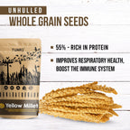 TUNAI Yellow Millets Bird Feed |450G|Essential Bird Food For Canaries, Finches, Budgies, Parakeets, Parrotlets, Conures, Eclectus, Senegals, Parrots, & Cockatiels, For All Life Stages