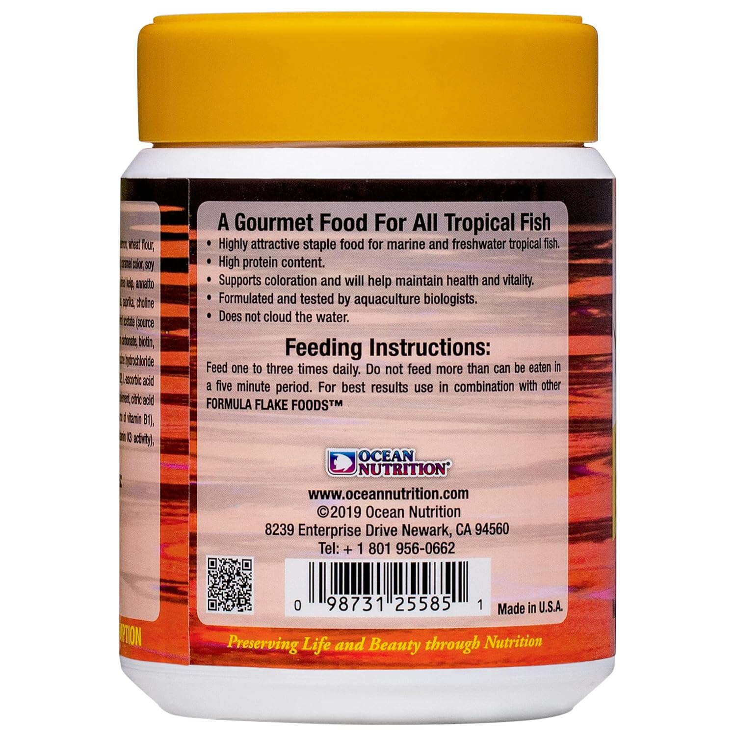 Ocean Nutrition Brine Shrimp Plus Flakes Fish Food - 71 Gm