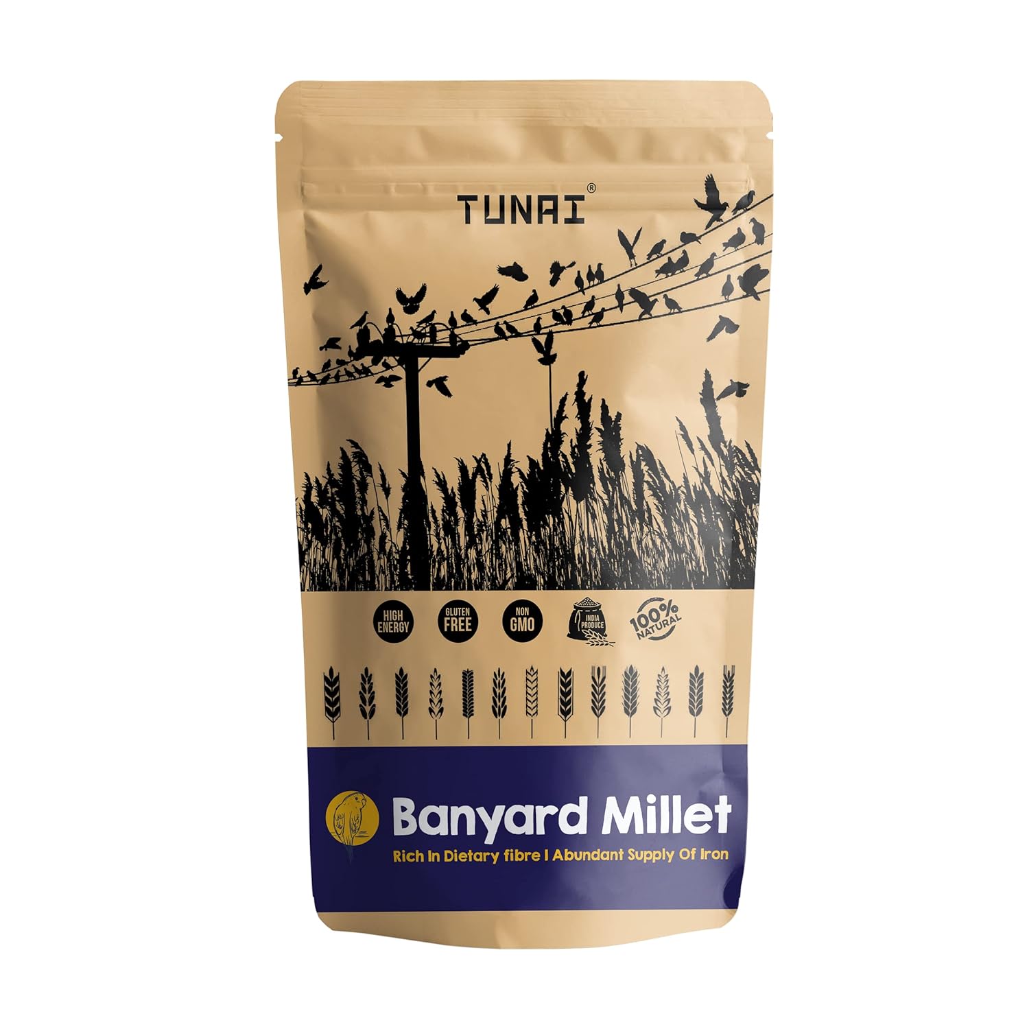 Tunai Barnyard Millets Bird Feed | 450g | Perfect Calcium Rich Bird Food for Canaries, Finches, Budgies, Conures, Cockatiels, Small Conures, Quaker Parrots & Others