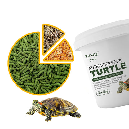 Tunai 3in1 Adult Turtle Food Spirulina Added with Whole Shrimp and BSFL Worms|900g|Suitable for All Musk, Red-Eared, Mud Cooter Turtle & Tortoise