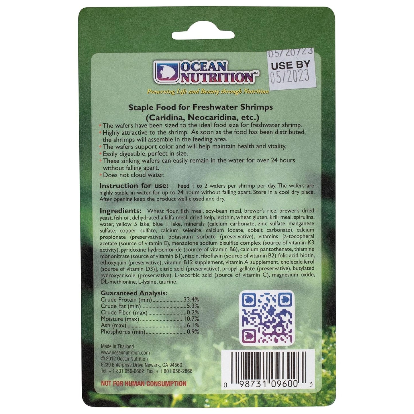 Ocean Nutrition Shrimp wafers 15 Gm,All Life Stages