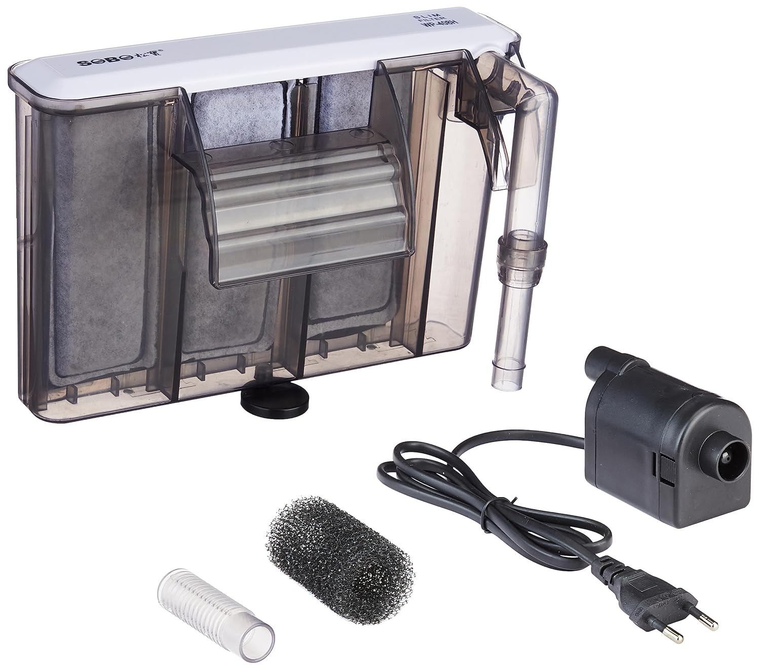 SOBO Slim Filter WP 408H Hang On Filter Flow Max. 680L/H by Jainsons, Black, 1 Piece