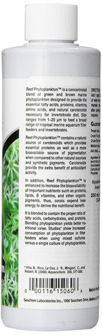 Seachem Reef Phyto Plankton Aquarium Coral Fish Food, 250 ml