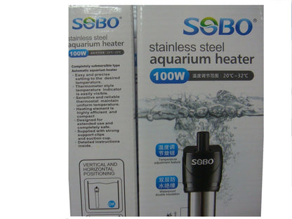 Sobo 100 Watt Steel Aquarium Heater