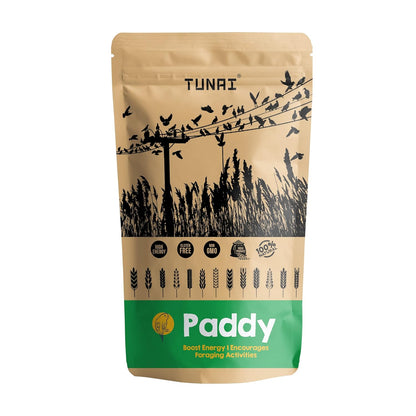 TUNAI Paddy Whole Grain Bird Feed |450G|Bird Food For Parakeets, Parrotlets, Conures, Eclectus, Senegals, Parrots, Cockatiels, Parrots, All Life Stages, Seeds