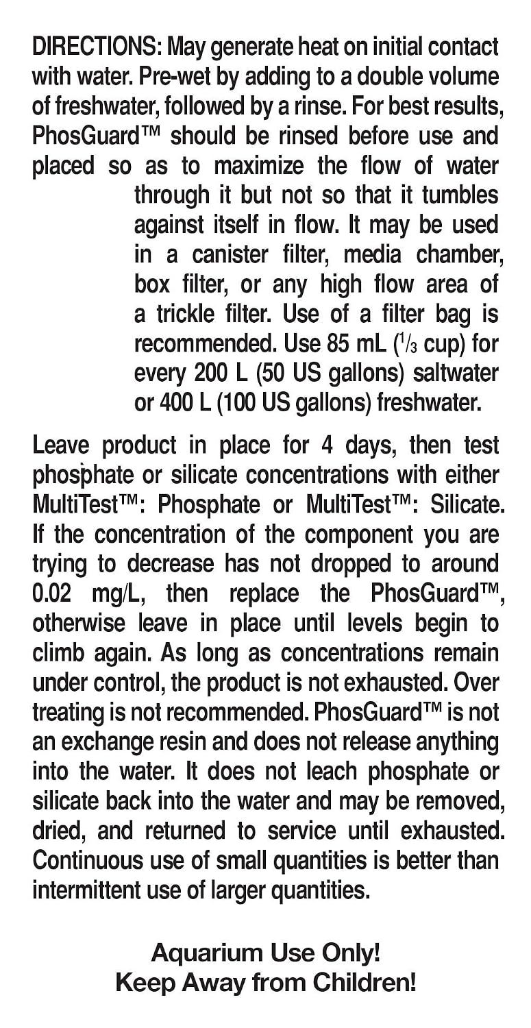 SEACHEM LABORATORIES Phos - guard Phosphate Remover 250 Gram