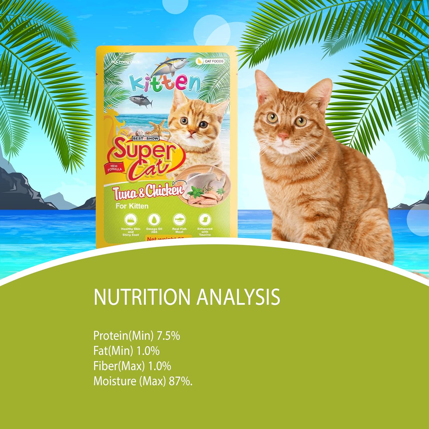 TUNAI SUPERCAT Tuna & Chicken Special Wet Gravy Daily Diet Food for Kittens (12X80g) with The Goodness of Protein, Tuna, Chicken &Taurine, Supports Healthy Skin Coat and Boost Instant Energy