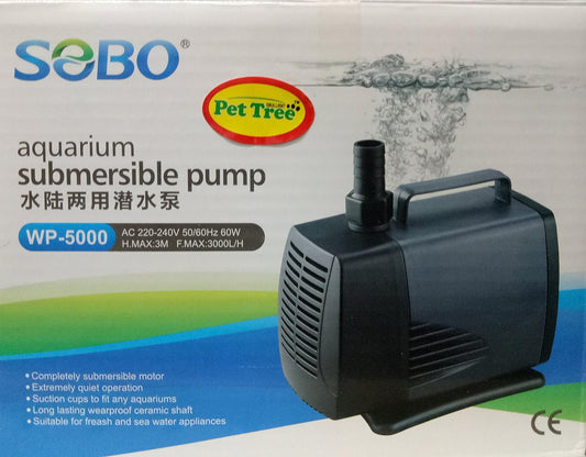 SOBO Submersible Power Head - WP-5000-60W - F.Max 3000 L/H - Sobo - Water Lifting Pump - Pond & Fountain & Filter Sump Filter Systems
