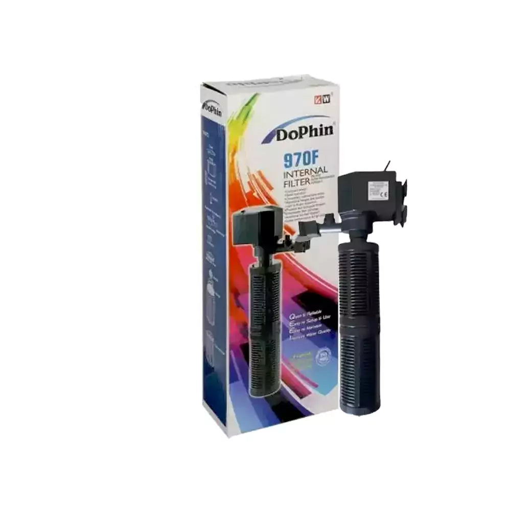 Dophin 970F Internal Filter for Aquarium Fish Tank | Completely Submersible Motor | Output: 1400/1500 L/H | Suitable for Fish Tank Size 180L