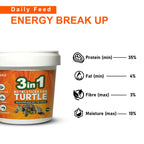 Tunai 3in1 Adult Turtle Food Nutri Sticks Food |400g| with Spirulina, Whole Shrimp and BSFL Worms