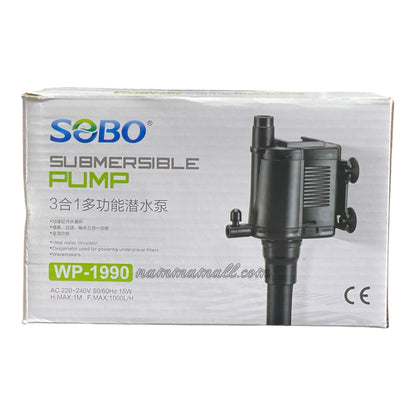 SOBO Internal WP-1990-15W - F.Max 1000L/H - Sobo Submersible Pump Power Head for Top Filtration Spare Part.