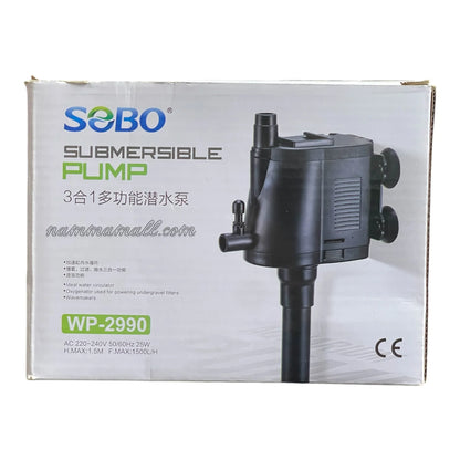 SOBO WP-2990- Submersible Power Head - 25W- F.Max 1500L/H - Internal Water Pump - for Top Filtration Spare Part