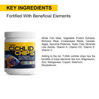 Tunai Multi-Ingredient Sinking Chips food for Cichlids - 49% Protein (Specially Formulated Fish Food for All Carnivores Fish Types)
