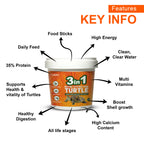Tunai 3in1 Adult Turtle Food Spirulina Added with Whole Shrimp and BSFL Worms|900g|Suitable for All Musk, Red-Eared, Mud Cooter Turtle & Tortoise