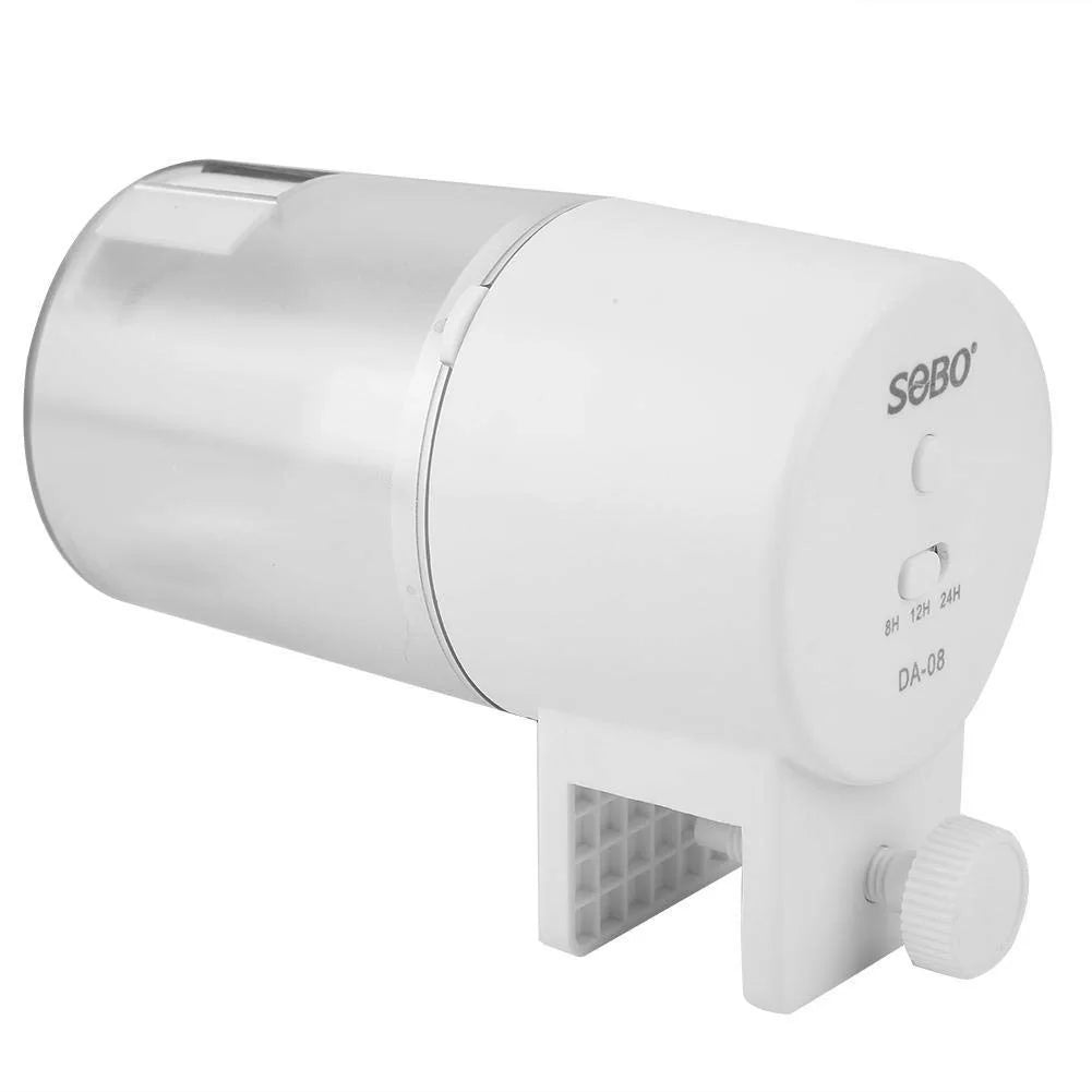 S0B0 DA-08 Timed Auto Feeder for Aquarium Fish Tank | Suitable for Food Flakes and Granules | Auto Feeding Every 9/12/24 Hours