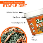 Tunai 3in1 Adult Turtle Food Nutri Sticks Food |400g| with Spirulina, Whole Shrimp and BSFL Worms