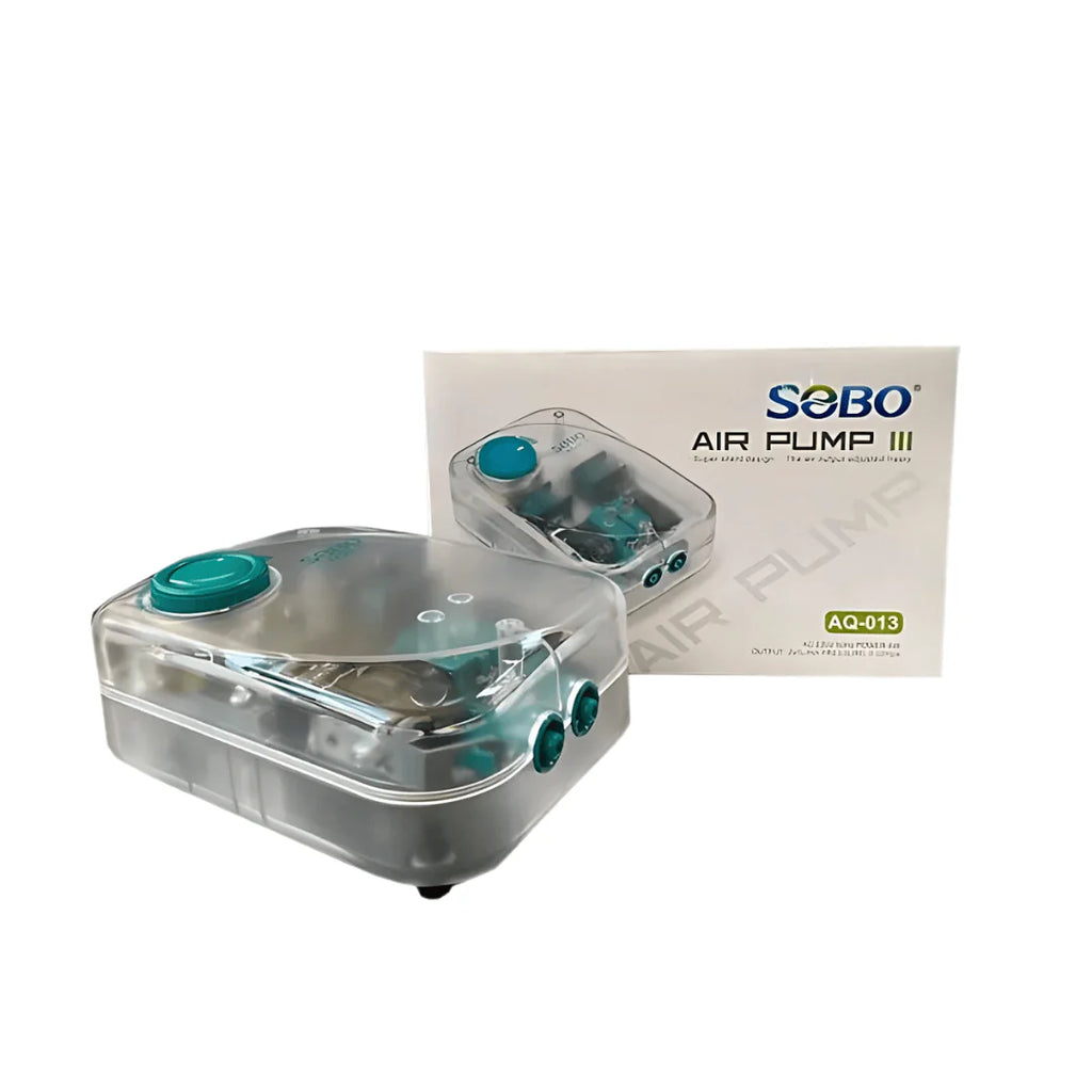 SOBO AQ-013 Aquarium Air Pump (4W | 4L/Min) | Ultra-Quiet Dual Outlet Oxygen Aerator with Adjustable Flow Control | Energy-Efficient Durable Design