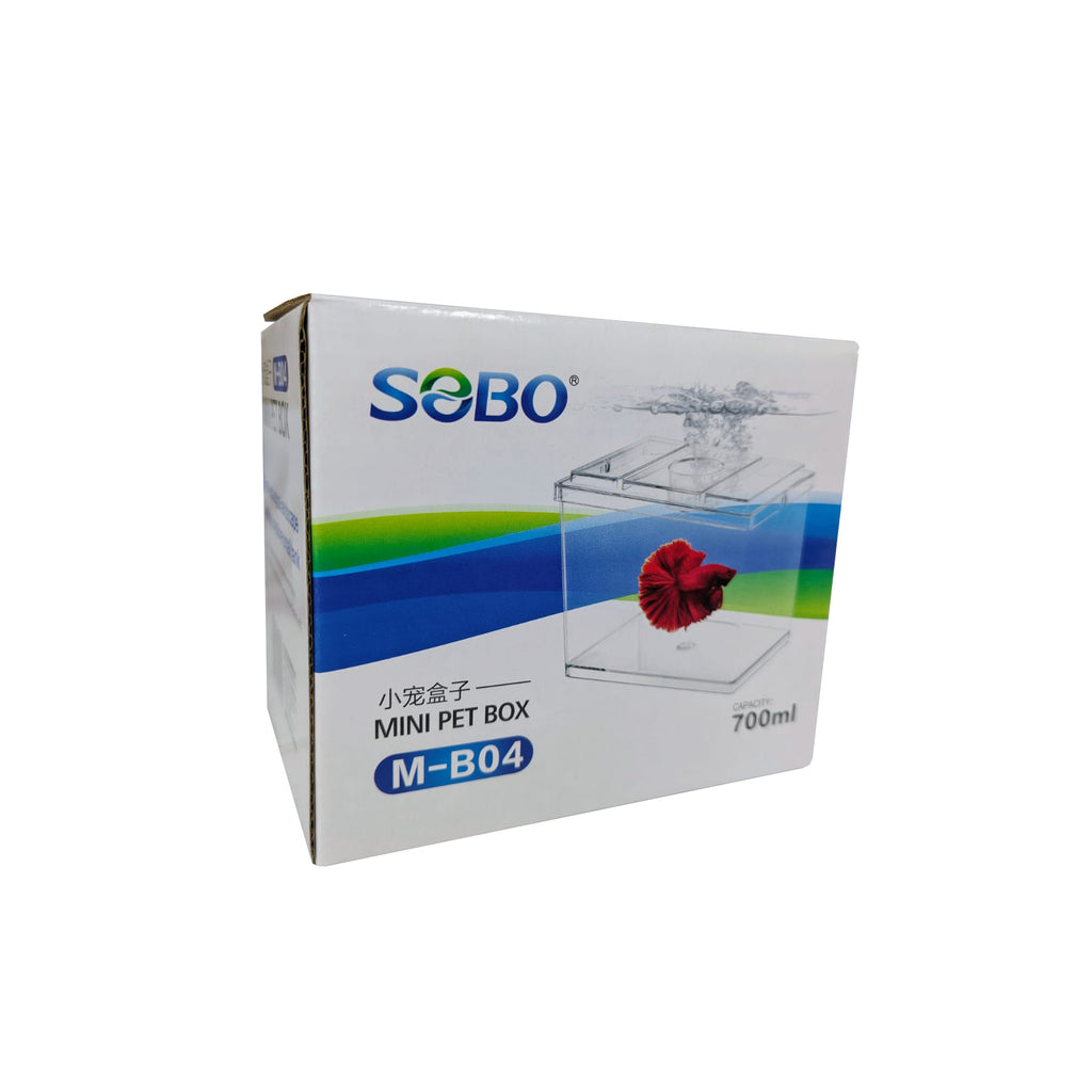 SOBO M-B04 Mini Pet Box-700ML | Betta Fish Tank | Suitable only for Small Fishes
