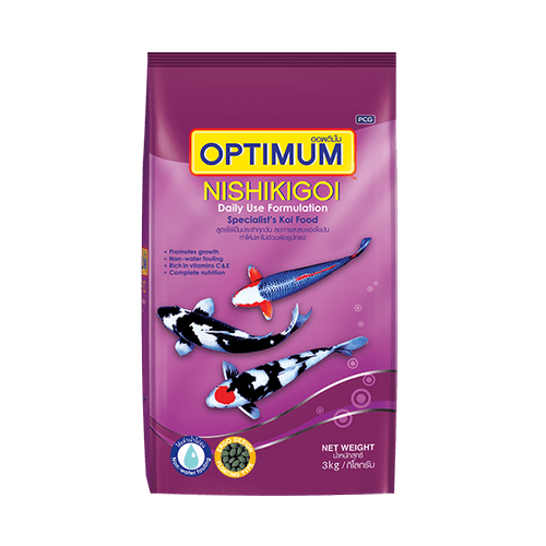 Optimum PCG Nishikigoi Floating Large Pellet, 3 Kg for Fish, All Life Stages