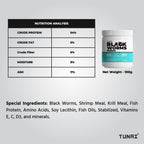 Tunai Australian Black Worms Pellets - 54% Protein -  1mm Pellets (Premium Supplement Treat for Adult Betta, Guppy, Cichlids, Oscar, Red Parrot, Discus, Goldfish & Flowerhorn)
