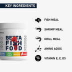 Tunai Betta Fish Food - 55% Protein (600 Microns - Micro Pellets, 40G), All Life Stages