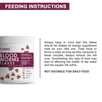 Tunai Blood Worm Flakes Fish Food - 55% Protein (Supplement Treat for Gold Fish, Flowerhorn, Small Koi, & Discus)