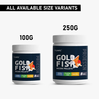 Tunai Gold Fish Food - 55% Protein - 1mm Pellet (Exclusive Taiwan-Formulated Nutrition for Goldfish)