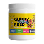 Tunai Guppy Fish Food - 55% Protein - 600 Microns - Floating Micro Pellets (Premium Taiwan Formula Designed for Guppy Fish)