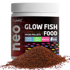Tunai Neo Glow Fish Food - 55% Protein - 600 Micron Granules (Slow Sinking Guppy Food)