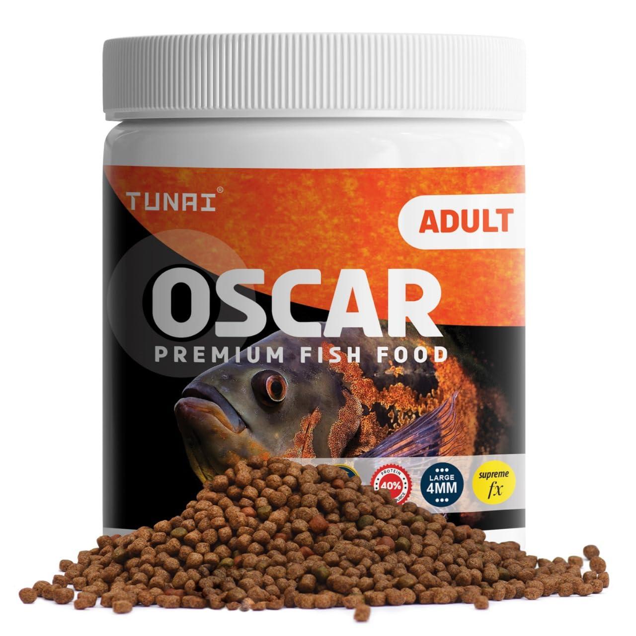 Tunai Supreme Formula Oscar Fish Food - 40% Protein - 4mm Pellets (For Medium & Large Sized Oscar Fishes)