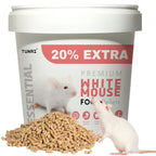 Tunai Premium White Mouse Food Pellets – DHA & Vitamin-Enriched Nutrition for Rats & Mice (500g + 20% Extra)