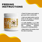 Tunai SPITAB Stick-On Glass Fish Food - 42% Protein - 90 Tablets ( Supports Fish Growth, Boosts Immunity and Enhances Vibrant Coloration)