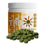 Tunai SPITAB Stick-On Glass Fish Food - 42% Protein - 90 Tablets ( Supports Fish Growth, Boosts Immunity and Enhances Vibrant Coloration)