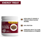 Tunai Superior Freeze Dried Blood Worms Fish Food - 65% Protein  (Natural Fish Food for Tropical Fishes)