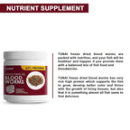 Tunai Superior Freeze Dried Blood Worms Fish Food - 65% Protein  (Natural Fish Food for Tropical Fishes)