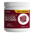Tunai Superior Freeze Dried Blood Worms Fish Food - 65% Protein  (Natural Fish Food for Tropical Fishes)